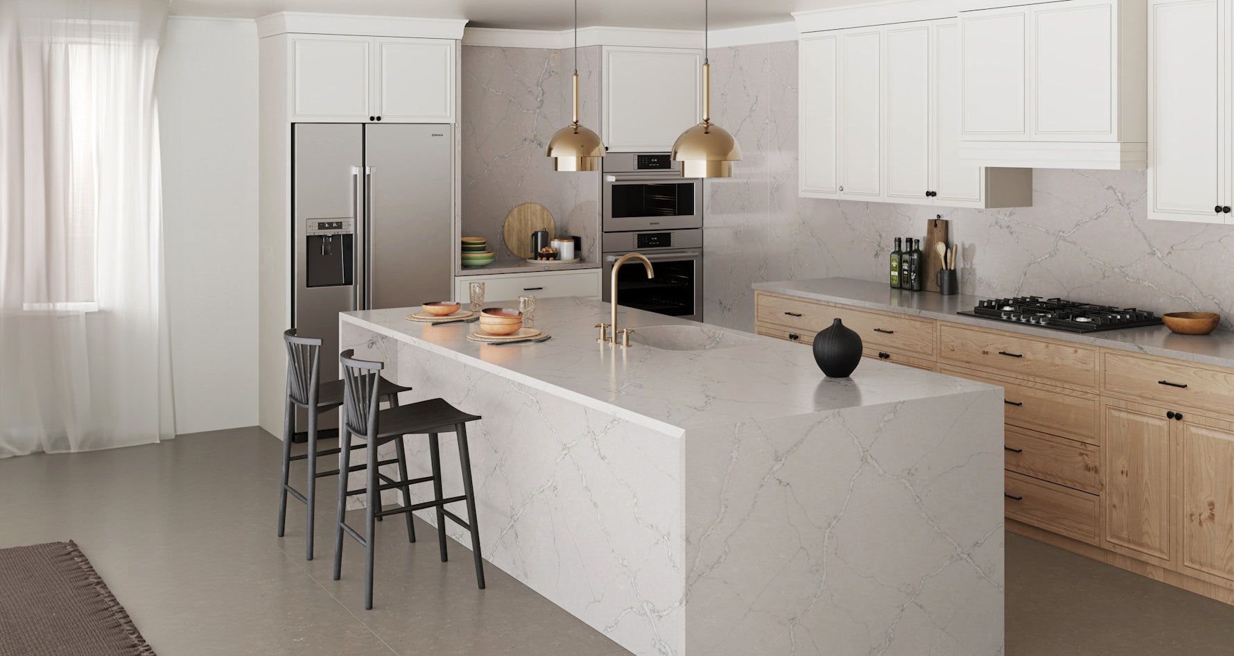 Victorian Silver by Silestone available at Aqua Kitchen
