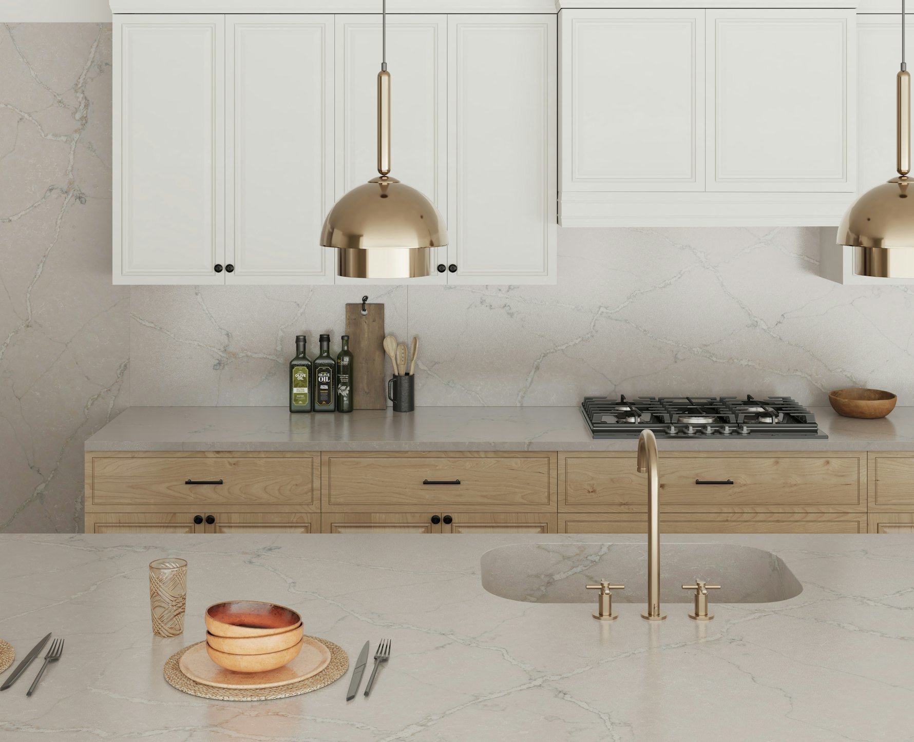 Victorian Silver by Silestone available at Aqua Kitchen