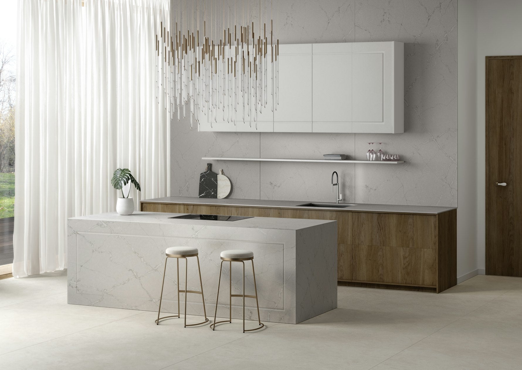 Victorian Silver by Silestone available at Aqua Kitchen