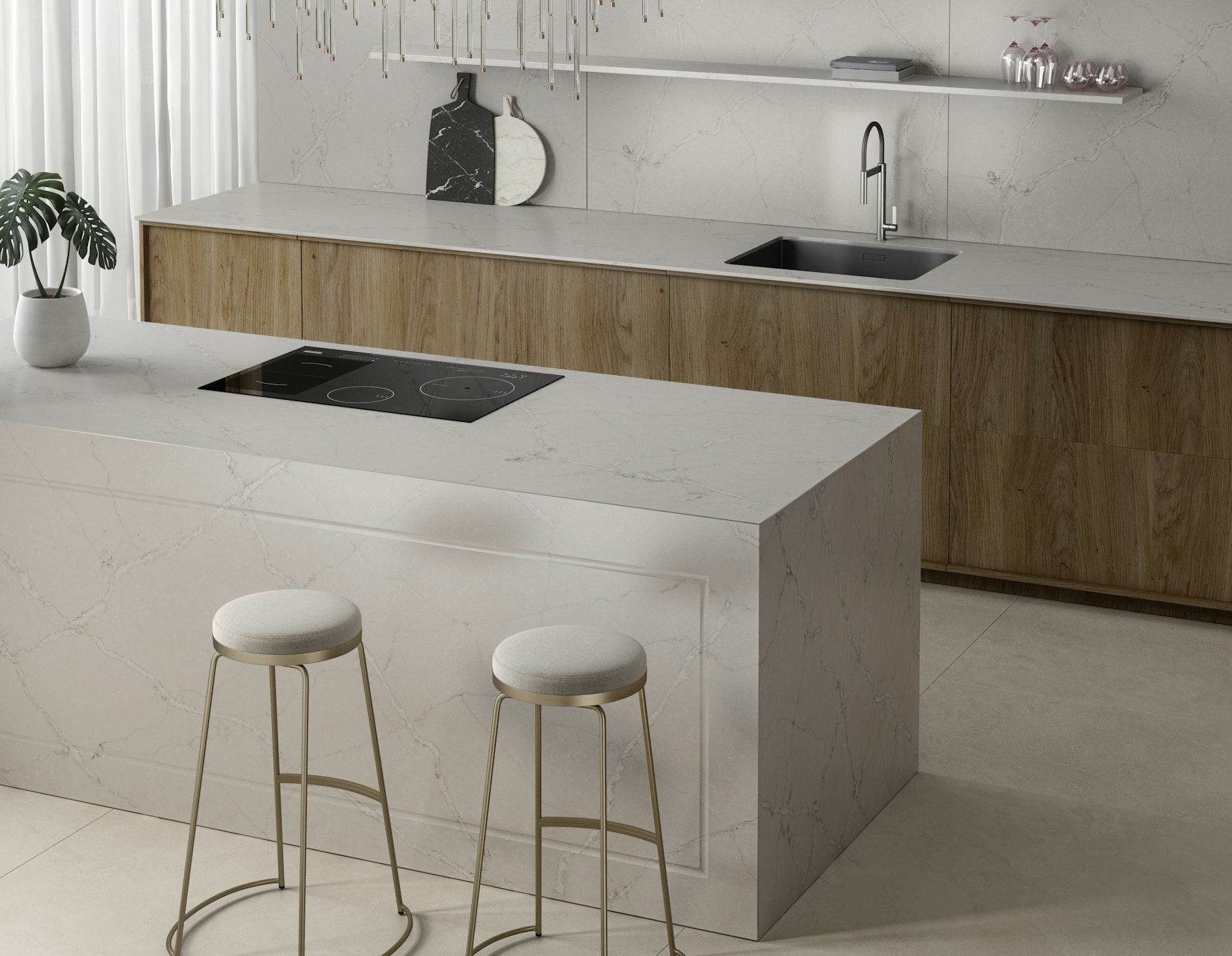 Victorian Silver by Silestone available at Aqua Kitchen