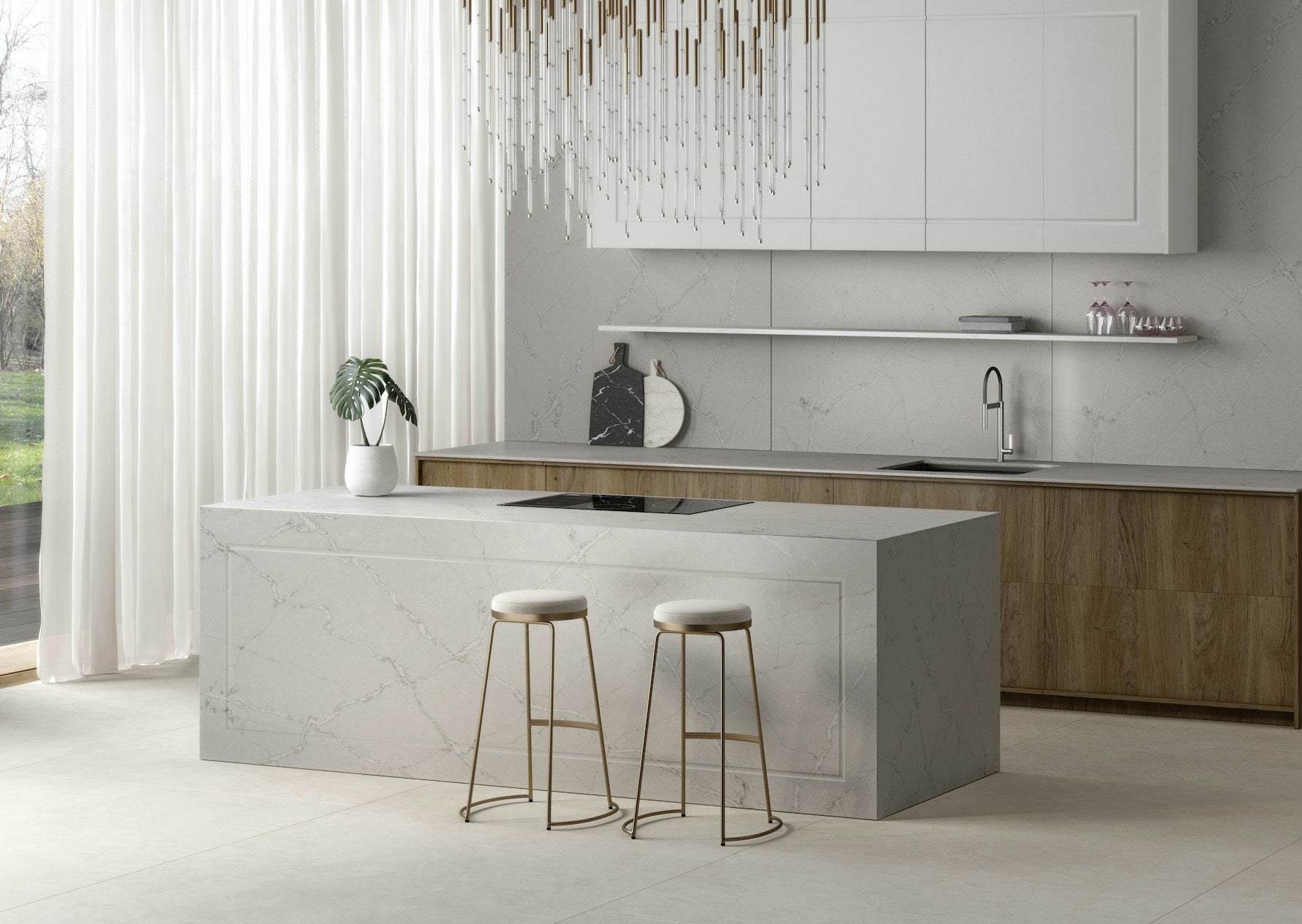 Victorian Silver by Silestone available at Aqua Kitchen
