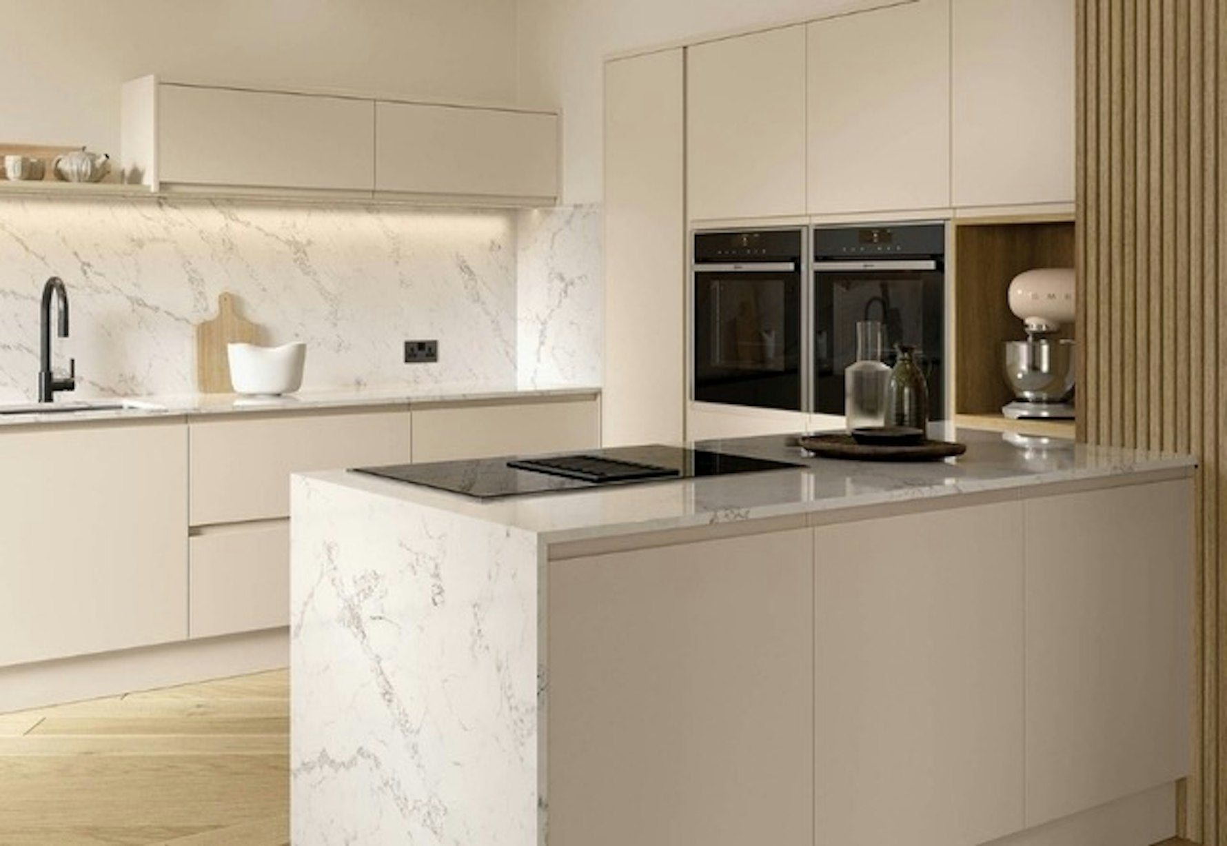White Arabesque by Silestone available at Aqua Kitchen