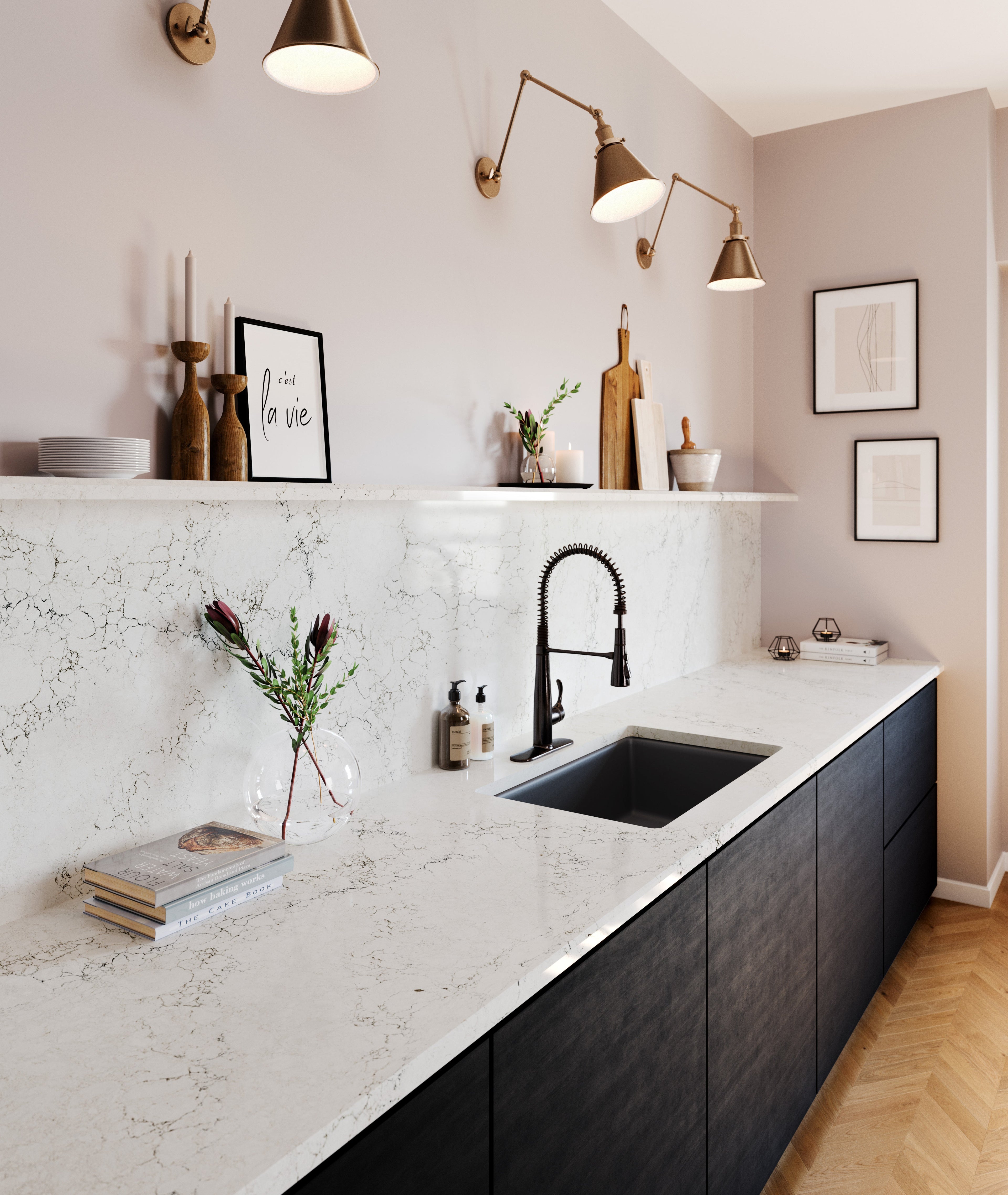 Whitendale™ Quartz Sample by Cambria available at Aqua Kitchen