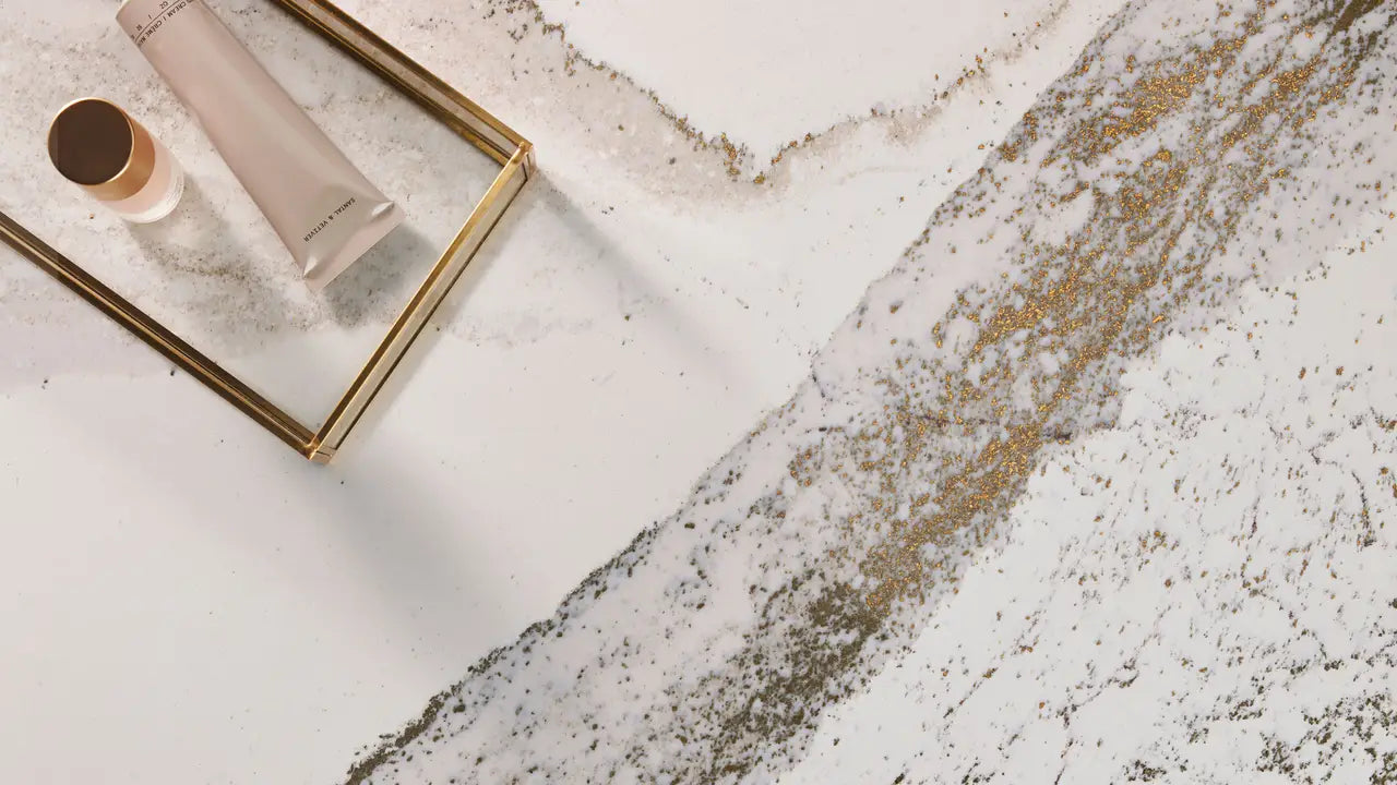 Windsor Brass™ Quartz Sample by Cambria available at Aqua Kitchen