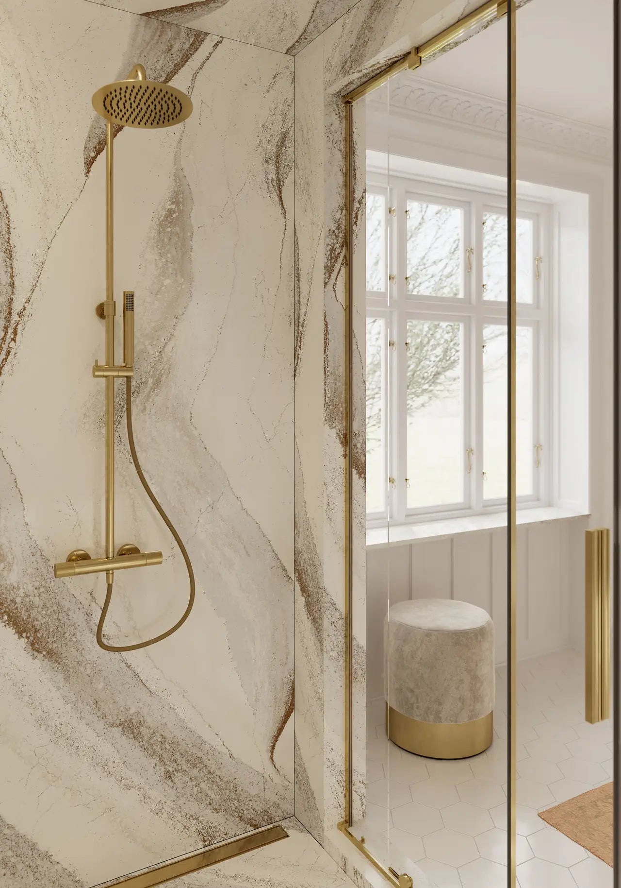 Windsor Brass™ Quartz Sample by Cambria available at Aqua Kitchen