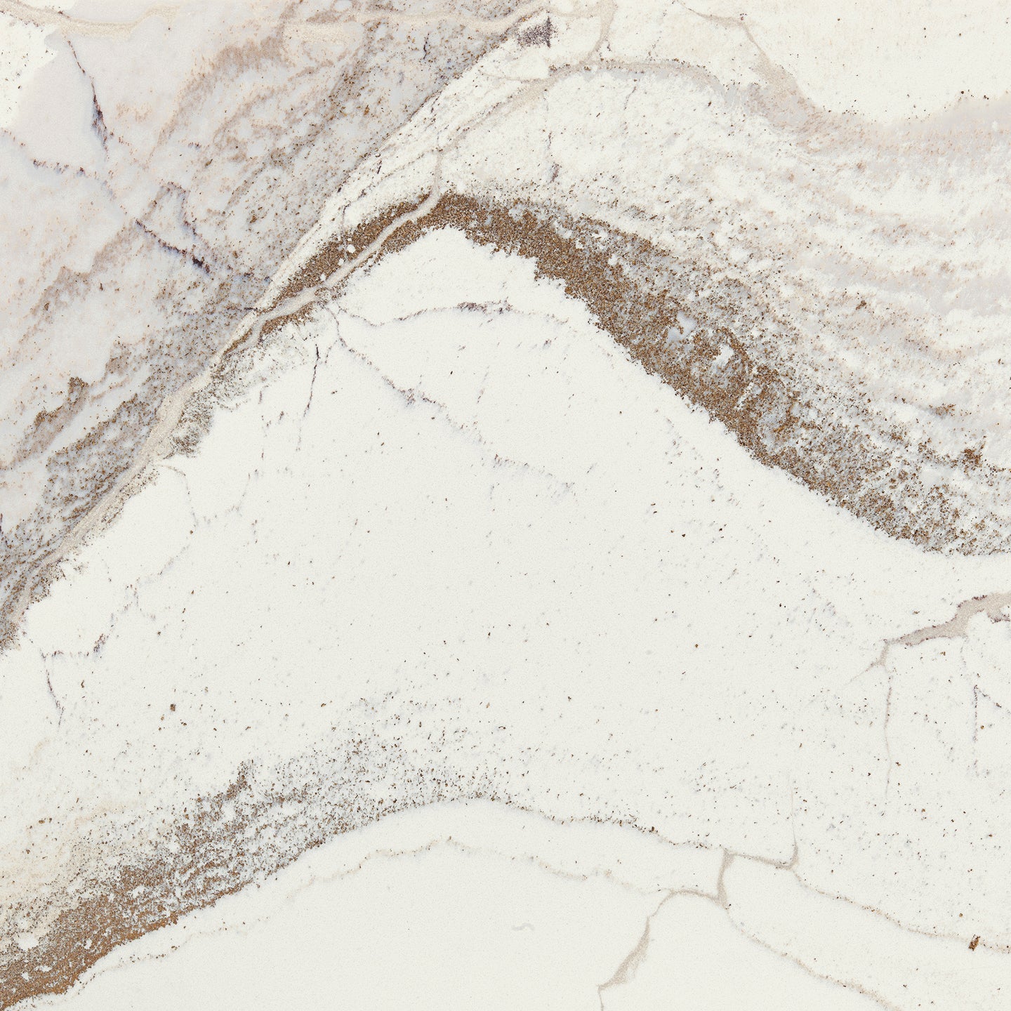Windsor Brass Satin Ridge™ Quartz Sample by Cambria available at Aqua Kitchen
