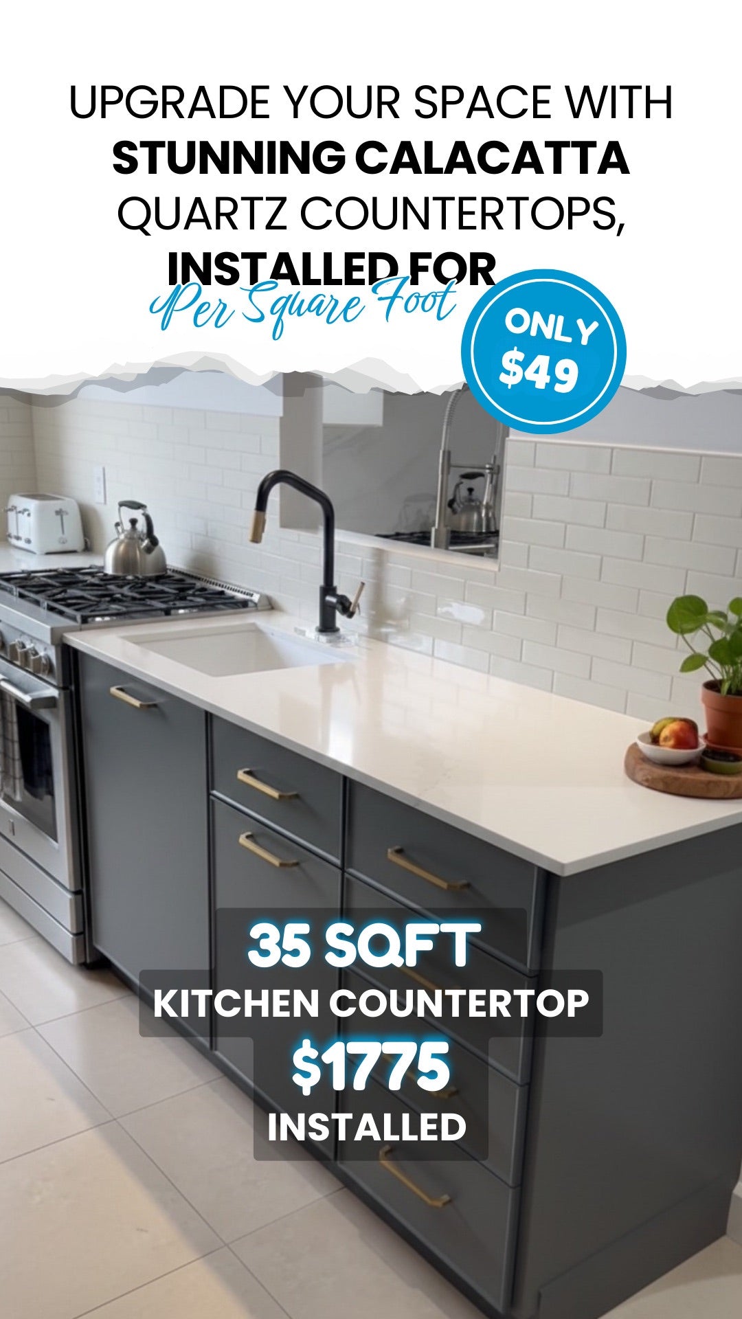 Aqua Kitchen countertop special deals